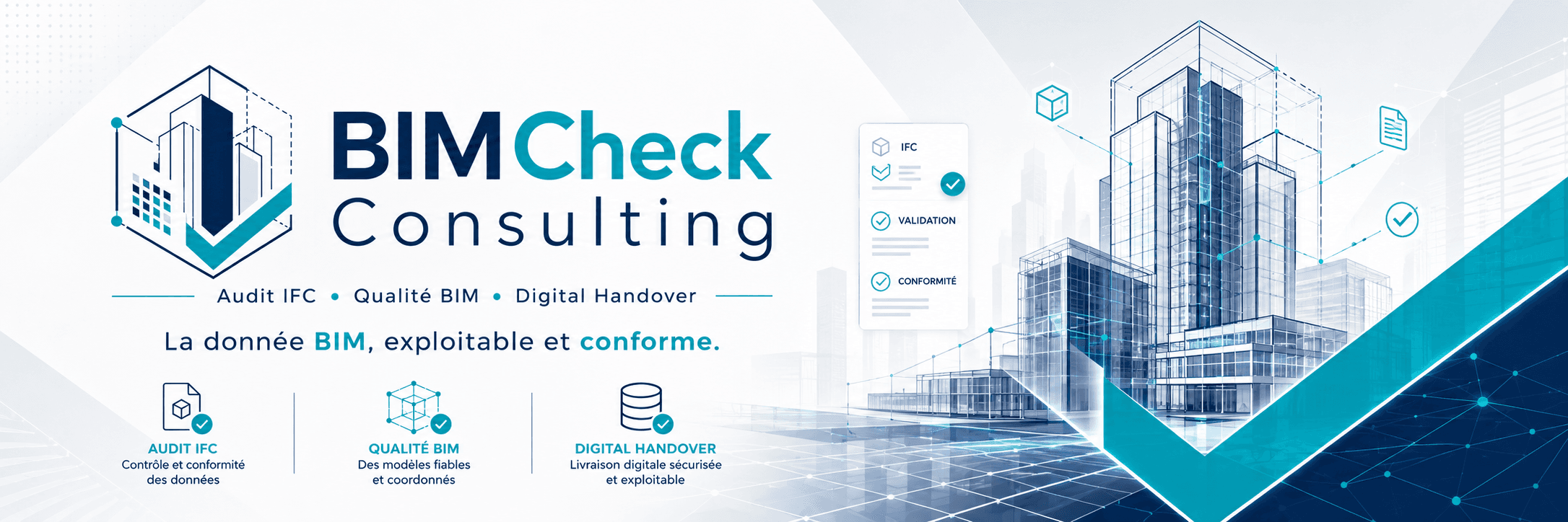 BIMCheck Consulting, audit IFC, qualité BIM et digital handover